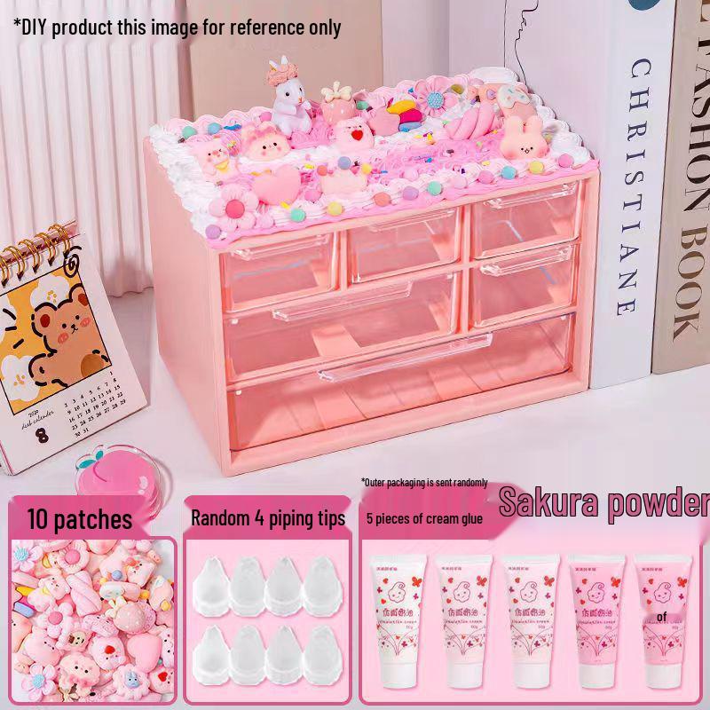 DIY Cream Glue Jewelry Box: Creative Nine-Grid Storage for Living Room or Bedroom
