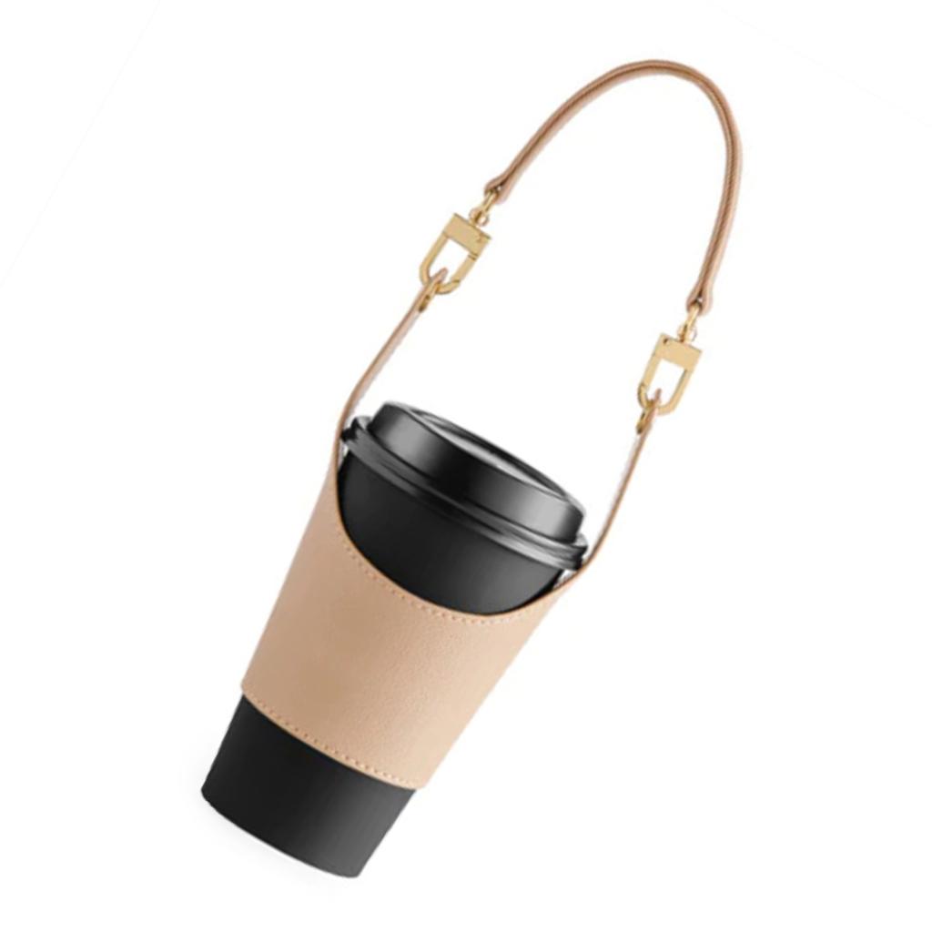 Insulated Coffee Mug Sleeve with Adjustable Strap Portable Protective Cover Cup Holder for Office Or Outdoor Use