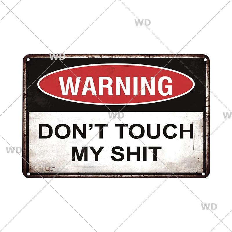 Retro Waarschuwing Metalen Bord Gevaar Vintage Plaquette Metaal Voorzichtigheid Blik Poster Metalen Plaat voor Garage Park Huis Man Cave Wanddecoratie