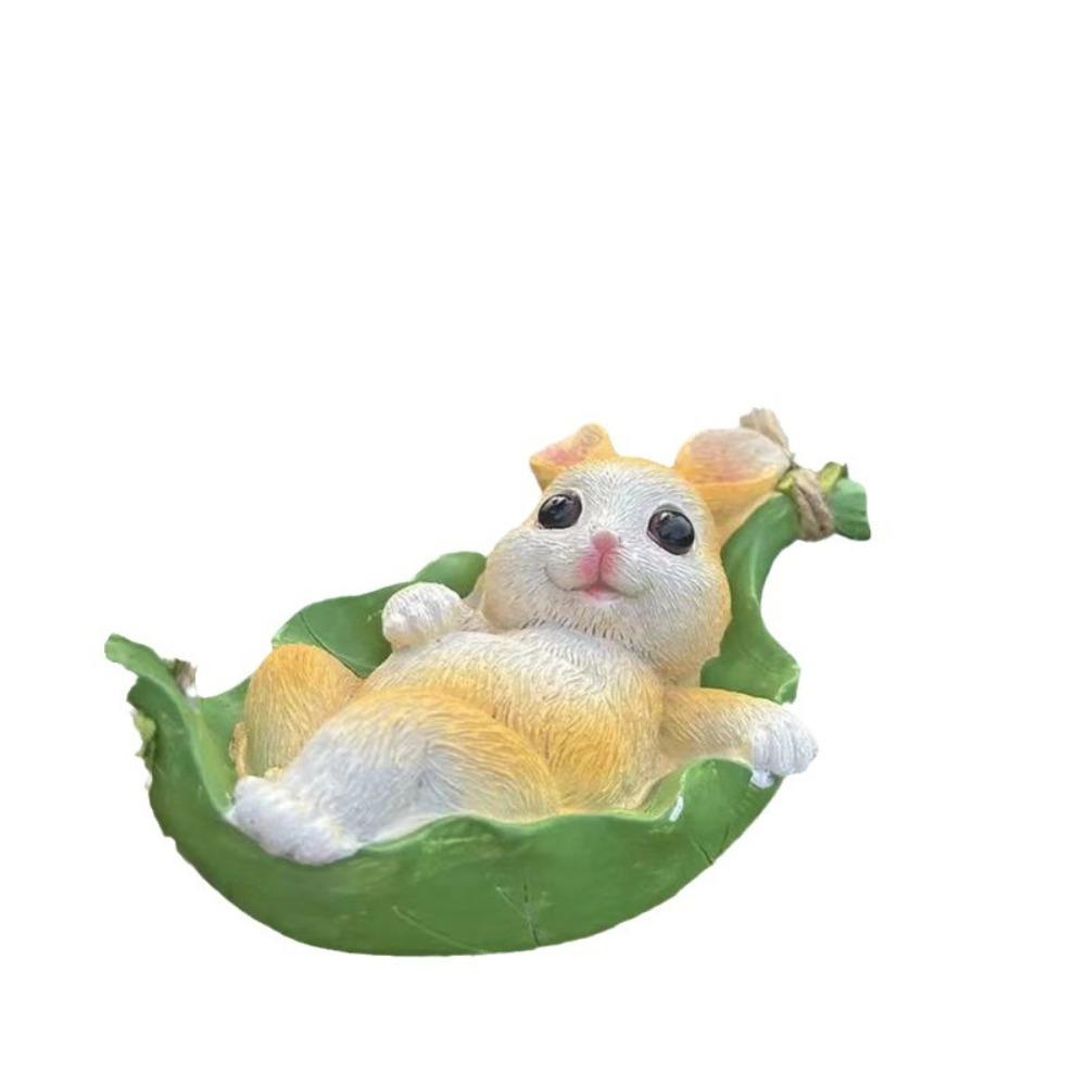 

Подвесная кровать из микропейзажа из смолы в виде кролика, милая статуэтка мультяшного кролика, водонепроницаемая креативная миниатюрная фигурка в подарок