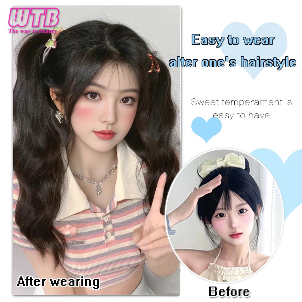 Synthetic Self-winding Hair Bundle Ponytail/Ball Head Wig Integrated Hair Ring Natural Fluffy Head Artifact Flower Head Hair Bag