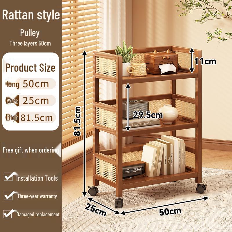 Többszintű mobil tárolóállvány: Álló, többfunkciós kocsi nappalihoz és háztartási cikkekhez.