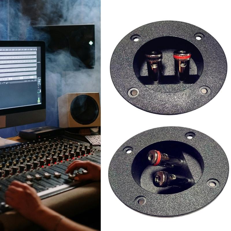 2-Wege-Lautsprecherbox-Klemme, DIY Heim-Auto-Stereo-Anschlussklemme, Runde Federklemmen-Anschlüsse, Lautsprecher-Anschlussdose, Rückwand