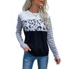 Fashionable and Casual Temperament Early Fall Women's Long-sleeved Leopard Print Bottoming Shirt Female