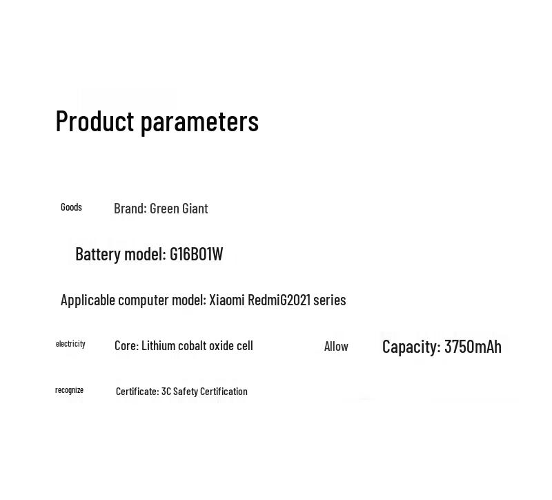LvJuNeng Laptop Battery for Xiaomi Redmi G 2021