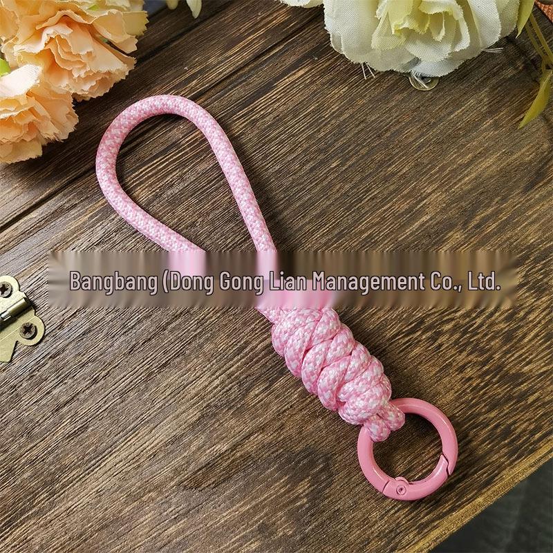 Color-Block Knotted Detachable Phone & Keychain Lanyard