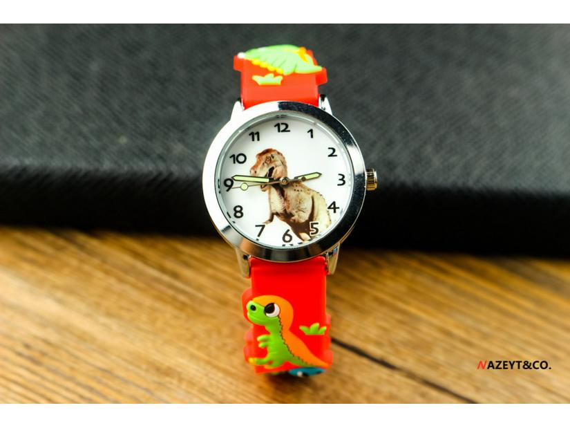 Cute 3D Dinosaur Waterproof Kids' Quartz Watch – Korean Style T-Rex Wristwatch for Kindergarten Boys