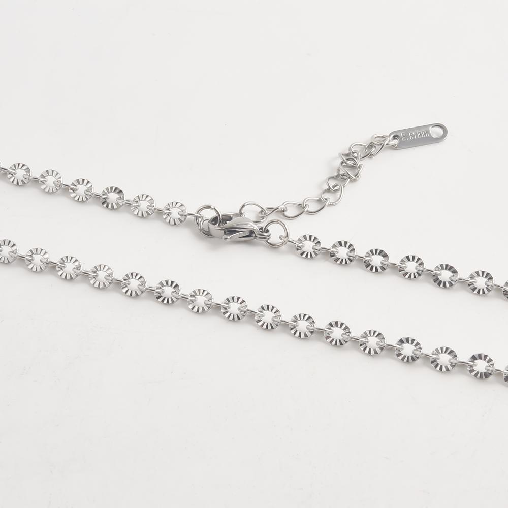 40+5cm Different Hollow Rectangle Snake Chain Stainless Steel Necklaces For Women Men Jewelry On The Neck Decor Choker DIY Charm