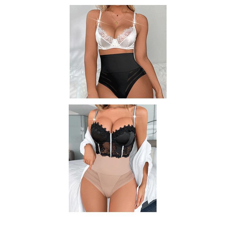 Pancina Controllo Vita Alta Senza Cuciture Sollevamento Glutei Modellante Taglie Forti Donna Slip a Triangolo
