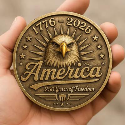 Moneda Conmemorativa del 250 Aniversario de EE. UU. Moneda Conmemorativa 250 Años de Libertad 1776 a 2026 Recuerdo Patriótico Moneda Regalo para Coleccionistas Entusiastas de la Historia