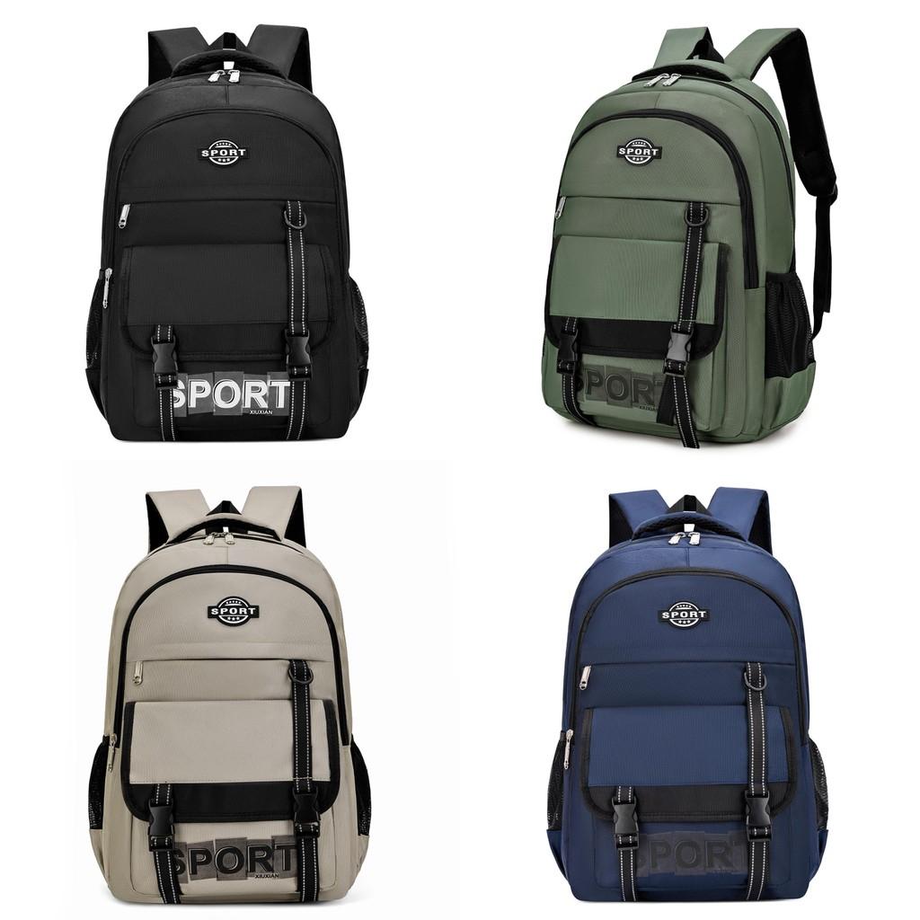 Business Oxford Canvas Backpack With Letter Printing Design For Commuters Daily