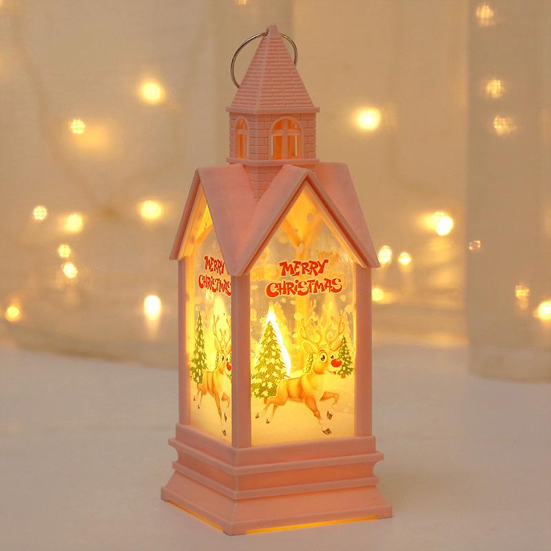 Christmas Luminous House Candle Lantern Night Light