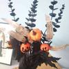 Simulated Flowers Artificial Eucalyptus Leaves Vase 42cm Handmade Artificial Pumpkin Bouquet Black/Orange Autumn Branches