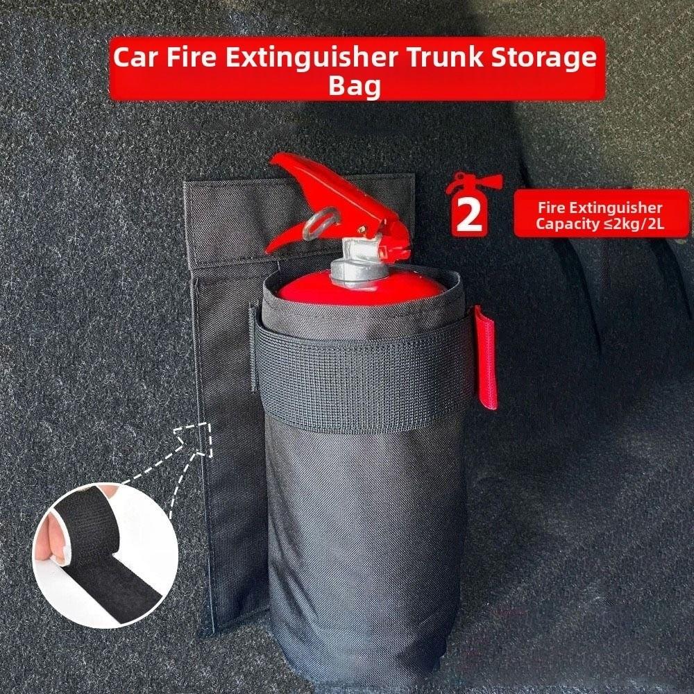 Trunk Mount Fire Extinguisher Holder Wear-Resistant Car Extinguisher Bag  Automotive Interior