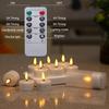4/6/12 Holes Flameless Tea Light Candles Rechargeable Flickering LED Candles LED Votive Candle Battery Operated Electric Candles