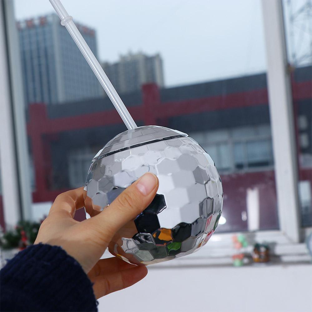 Party Glitzer-Taschenlampe mit Strohhalm Bar-Werkzeugen Discokugel-Becher Cocktail- Weingläser