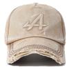 Neue Damen gewaschene Baumwollkappe Buchstaben-A Stickerei Vintage Baseballkappen Weiblich Verstellbar Lässig Outdoor Streetwear Sporthut