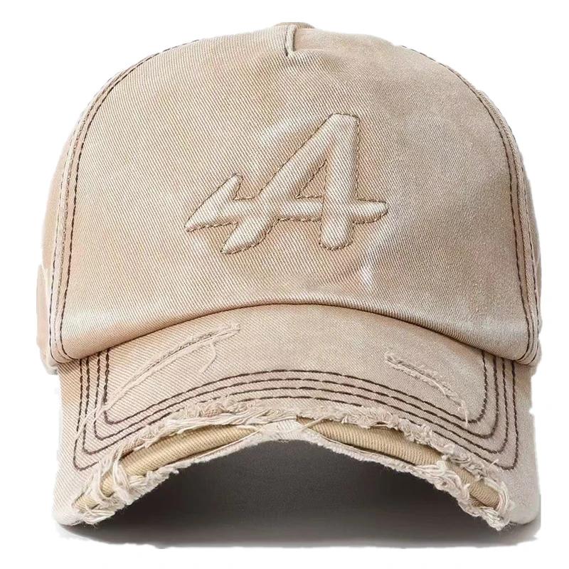 Neue Damen gewaschene Baumwollkappe Buchstaben-A Stickerei Vintage Baseballkappen Weiblich Verstellbar Lässig Outdoor Streetwear Sporthut