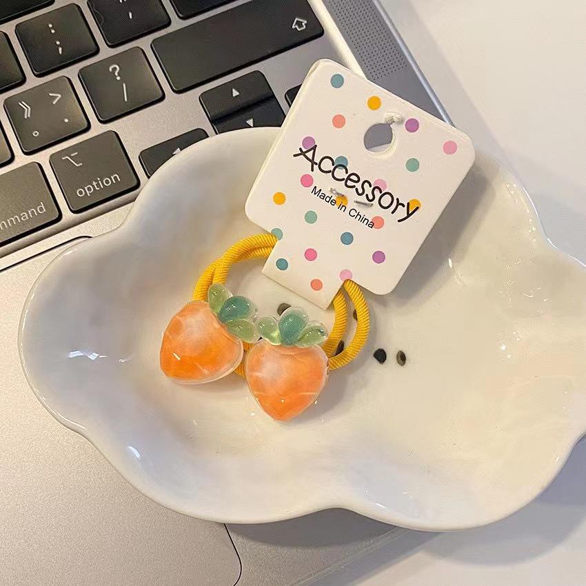 Fruit-Themed Mini Hair Ties for Little Girls – High Elasticity Rubber Bands