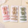 4PCS/Set Handmade Knitting Butterfly Hair Clip Set Childrens Girl Hair Accessories Winter Casual Wear Soft Hair Clips Gift