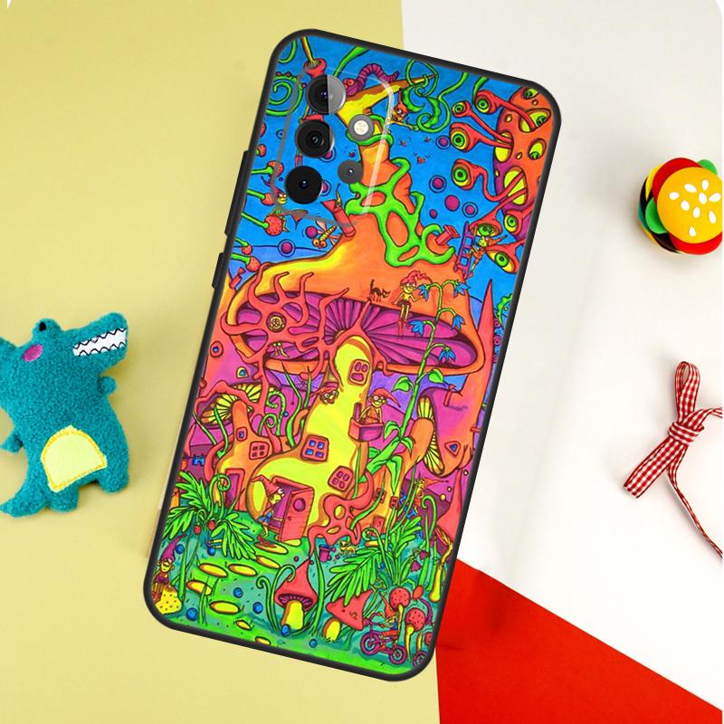 Trippy Mushroom Psychedelic Art For Samsung Galaxy A53 A33 A13 A54 A34 A14 A55 A35 A15 A05 A06 A16 A22 A32 A52 Phone Case
