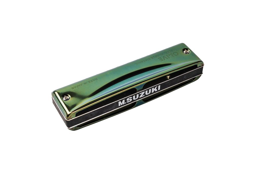 SUZUKI 10 Hole Harmonica OLIVE C Key C-20