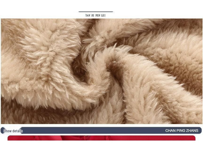 Unisex Kids' Thickened Velvet Hooded Cotton Jacket for Winter