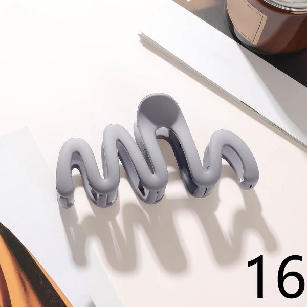 Fashion High Ponytail Hair Clip Pure Color ABS Shark Hair Claw Women Back Head Frosted Girl Hairpin Anti-sagging Hairstyle