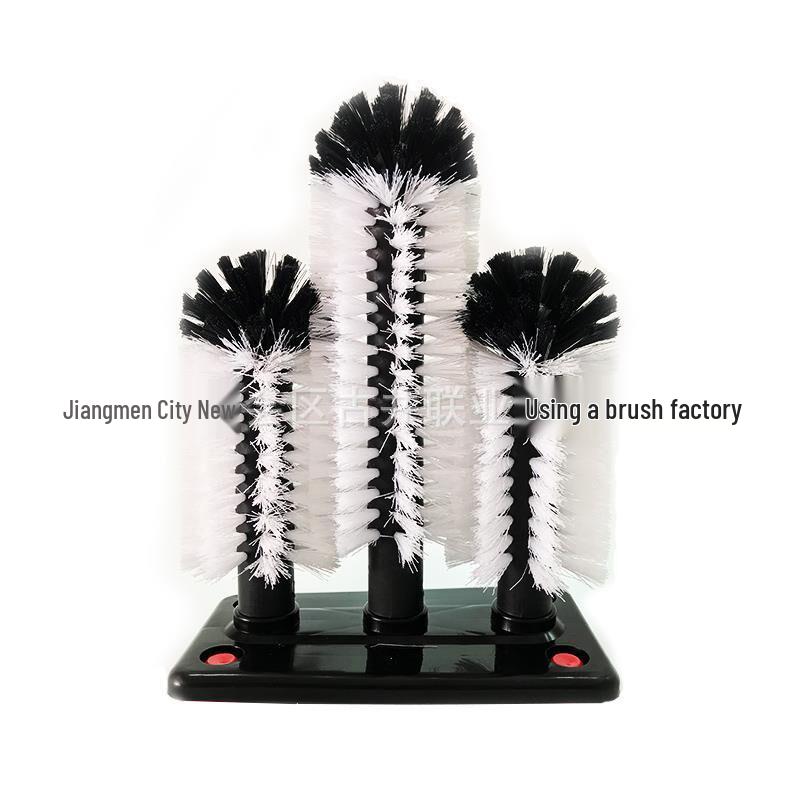 Multi-Functional Detachable Cup Brush with Soft Bristles for Cleaning Glasses and Thermos