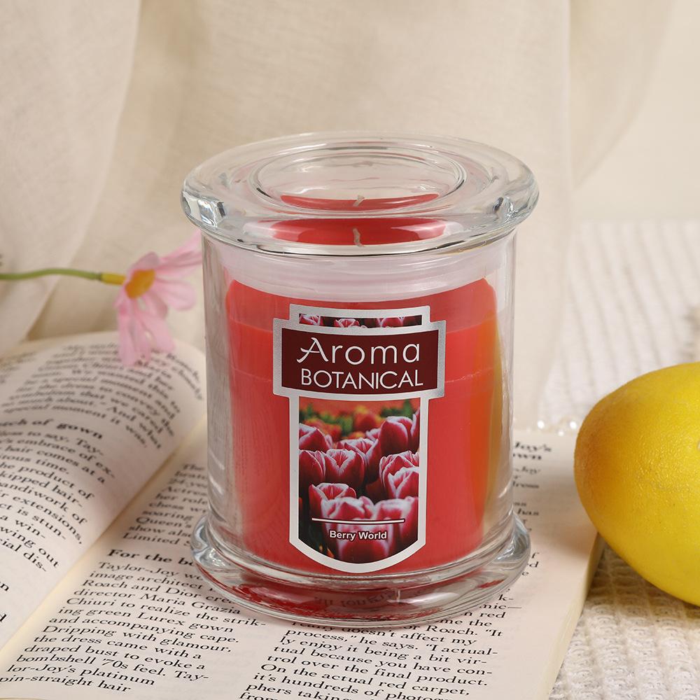 

I-shaped Glass Scented Candle Home Creative Scented Candle Ornaments Wedding Souvenirs Red - Berry World