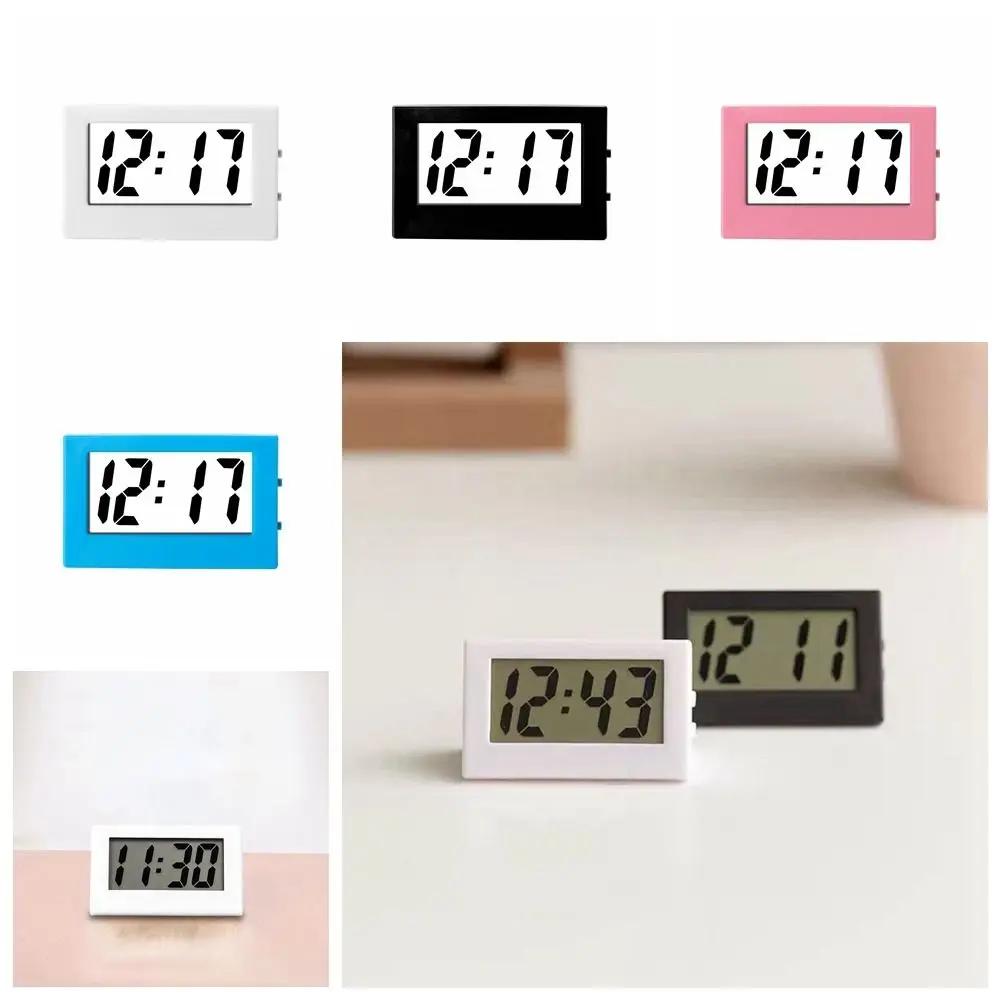 Durable Small Mini Triangle Clock ABS Mute Desk Digital Clock Electronic Simple Office