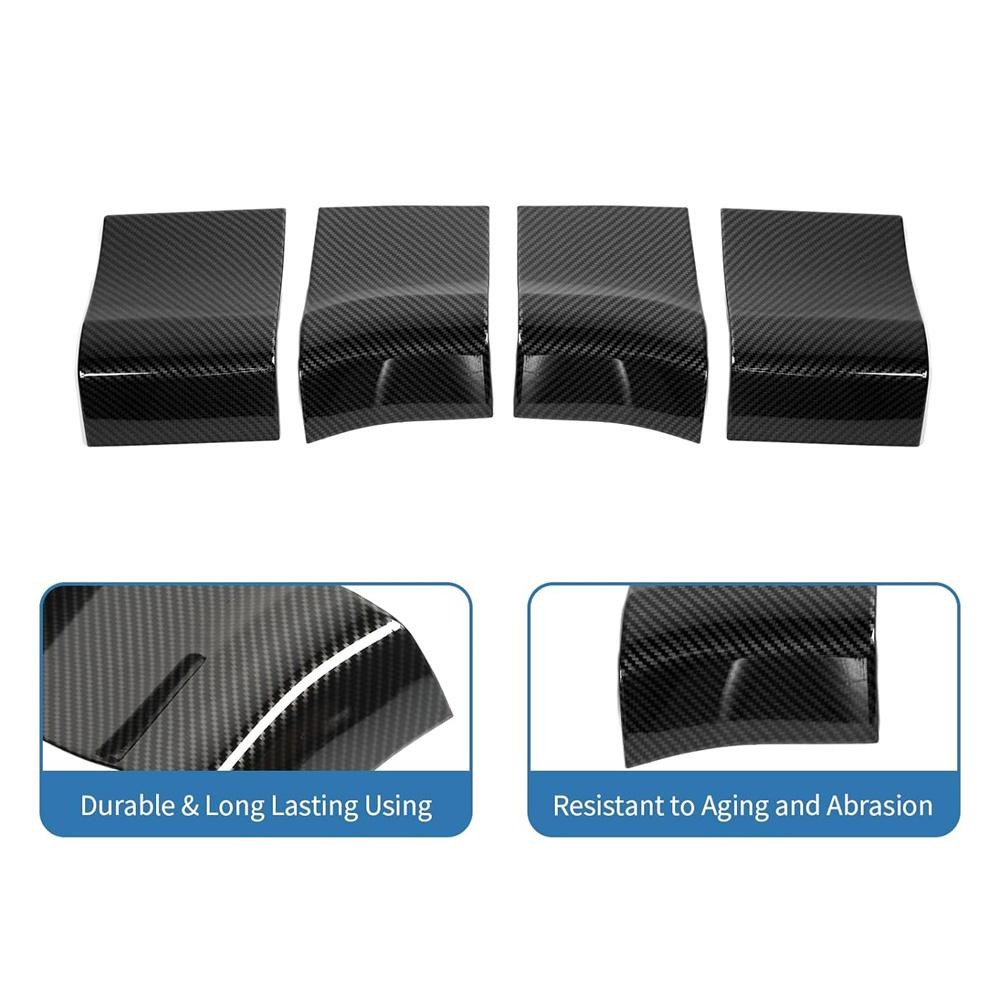 Carbon Fiber Look Inner Door Handle Panel Trim Decor Cover For Ford F150 2015-2020