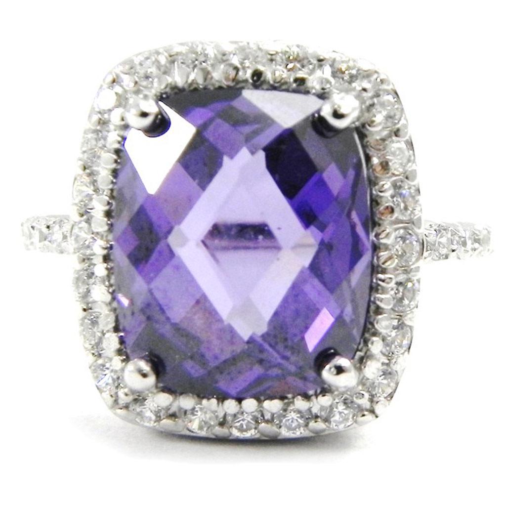 White Amethyst 'Celestina' Silver Ring