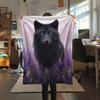 1Pc Lavenderanimals Print Flannel Blanket, High quality Comfortable for All Seasons, Home Decor, Warmth and Comfort, Perfect for Christmas Gifts