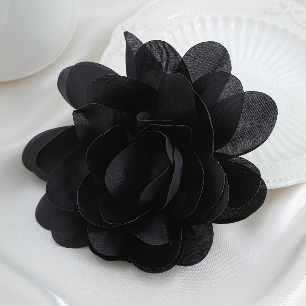 Elegant Clip On Fabric Flower Brooch Beautiful Fabric Flower Lapel Pin Accessory Brooch Jewelry for Women's Wardrobes