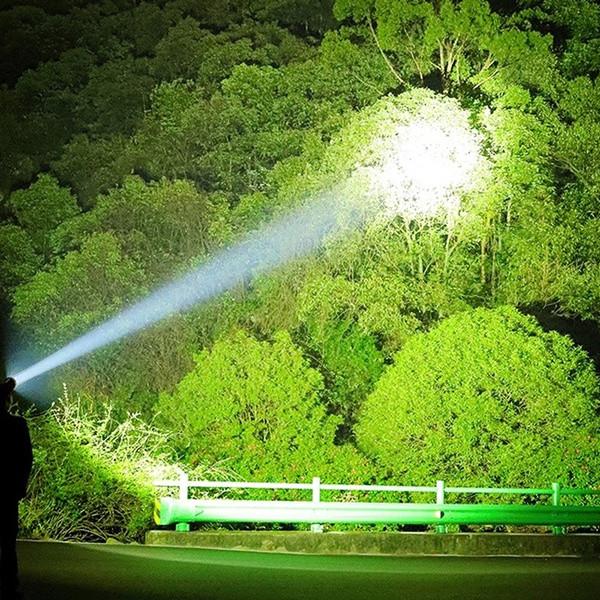 Outdoor Waterproof Led Flashlight Powerful Rechargeable Flashlight 26650 Bright Light Lamp Camping Hand Light USB Flash Lamp