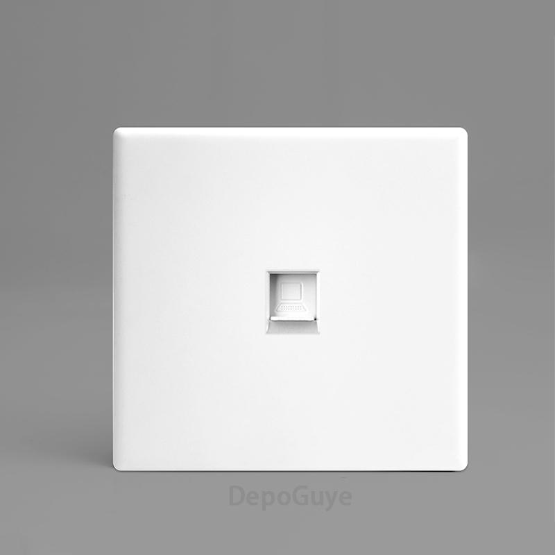 White 1 2 3 4 Gang Button Light Switch Panel Blue LED Indicator,UK Standard Wall Socket Universal Dual 3Pin USB C Power Outlet