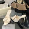 Fashion 2025 New Footwear Female Super High Heels Pumps Slides Shoes For Women Pointed Toe Fashion Butterfly-Knot Ladies Heels Shoes
