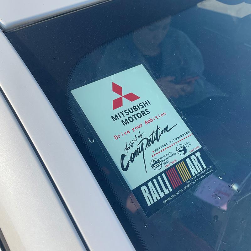 ydzh7 Car Front Windshield Static Sticker Waterproof Static Decal Fit For Mitsubishi Outlander Xpander Colt ASX Delica Pajero RALLIART