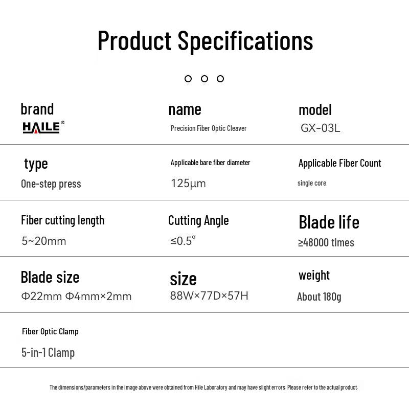 HAILE Precision Fiber Optic Cleaver