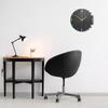 Asymmetry wooden wall clock 30cm black