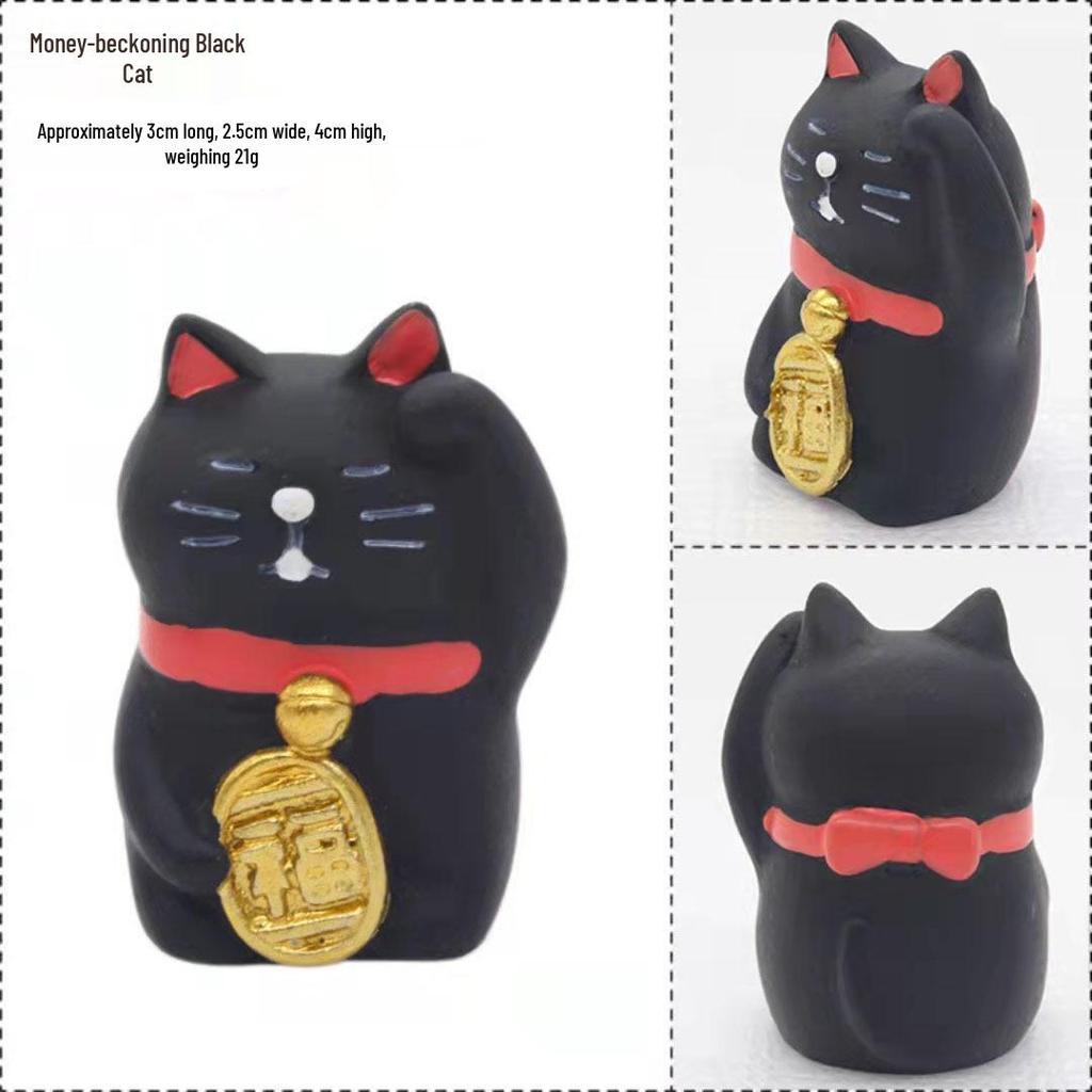 Lucky Cat Feng Shui Ornament for Home, Office, Car, or Store Decoration