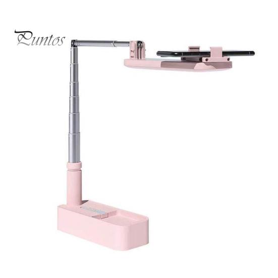

Держатель для мобильного телефона, многофункциональный выдвижной портативный заполняющий светильник, беспроводной кронштейн для селфи, подставка для прямой трансляции розовый