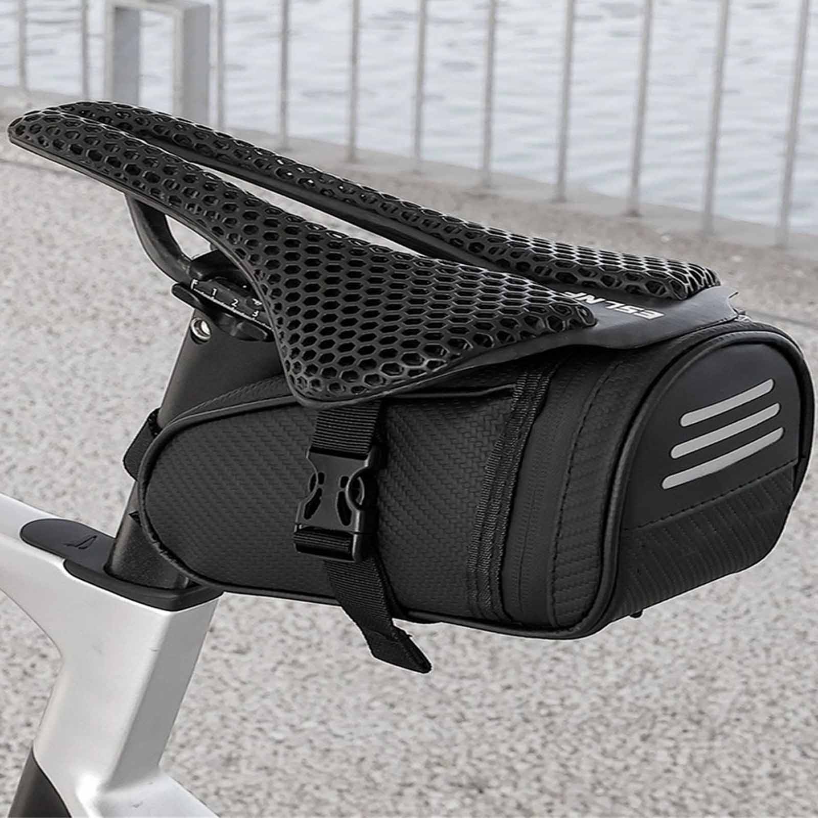 

Cycling Rear Saddle Bag – Tool Bag for Mountain Bikes & Road Bikes, Portable Bike Storage Accessory One Size чёрный