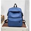 Lässiger Nylon Damen Rucksack mit Reißverschluss solide neue elegante Unisex Schultasche vielseitig