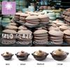 Korean Clay Glazed Clay Pot [Powdered Glaze Design] Heat-Resistant Ceramic Pot, Korean West Coast Clay, Yellow Clay, Mineral-Infused Kimchi Stew,