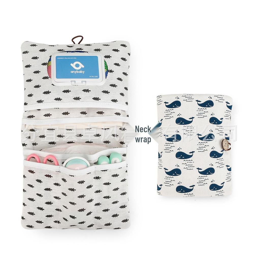 Portable Baby Diaper Storage Bag with Wet Wipe Holder
