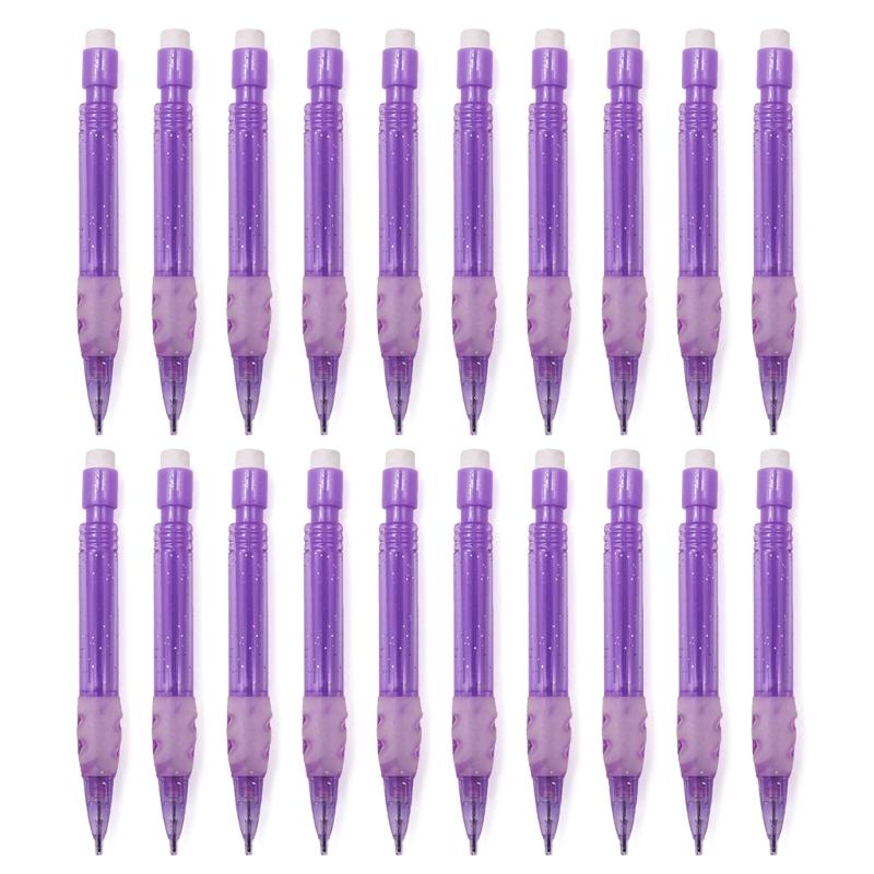 20Pcs Small Automatic Pencil with Small Eraser 0.7MM Mechanical Pencil Automatic Drafting Pencil for Writing Drawing