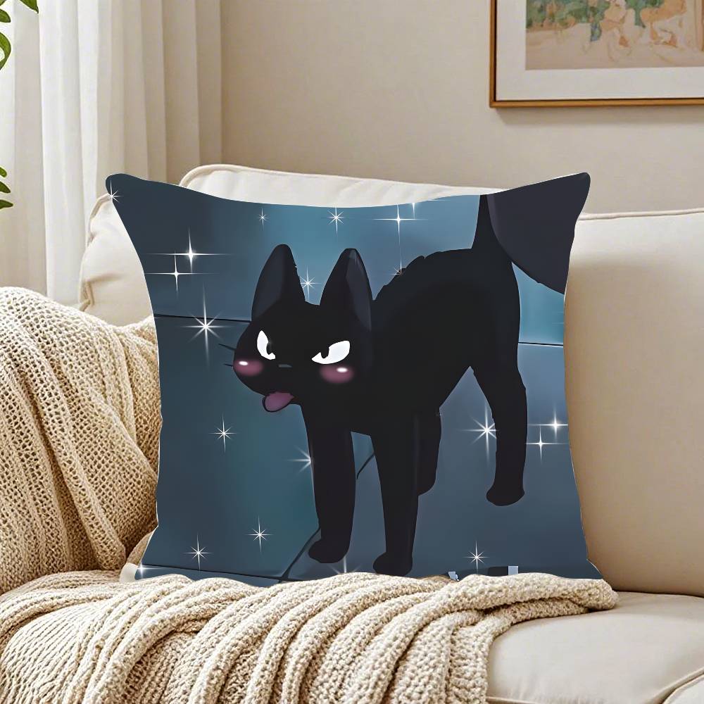Cute Comic Cat Pillow Case Pattern Printed Pillowcase for Living Room Sofa Cushion Cover & Bedroom Decor