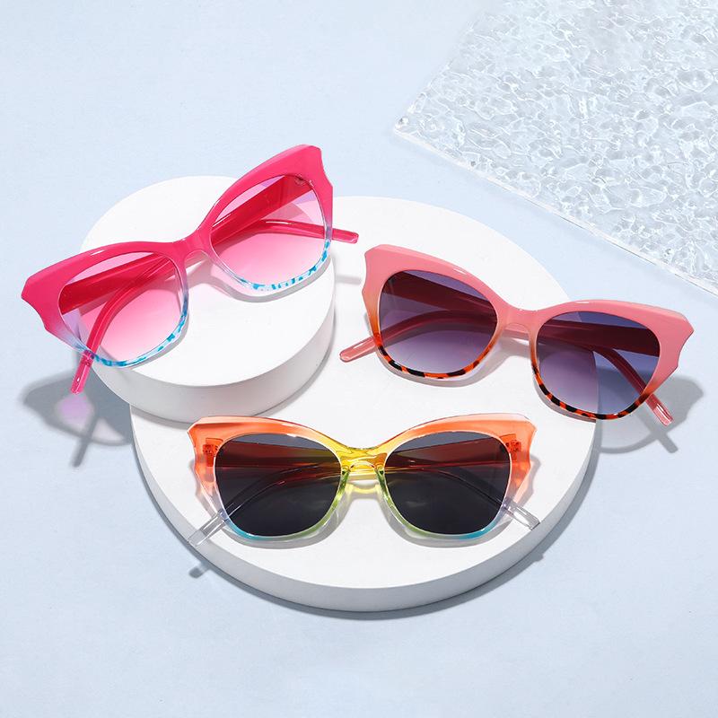 Noi ochelari cu ramă ochi de pisică ochelari de soare clasici cu ramă neagră natural personalizați colorați în contrast pentru femei Ochelari de soare